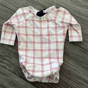 Minnow 0-6m girls swimsuit rash guard